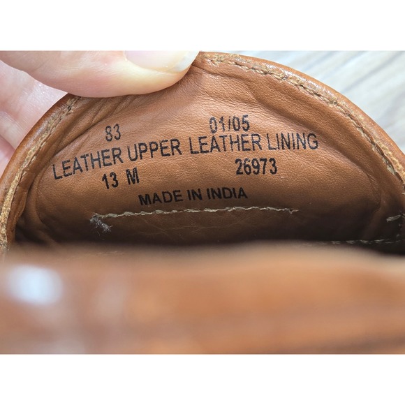 Bostonian Mens Brown Woven Leather Penny Loafers Basketweave Shoes 13 M 26973